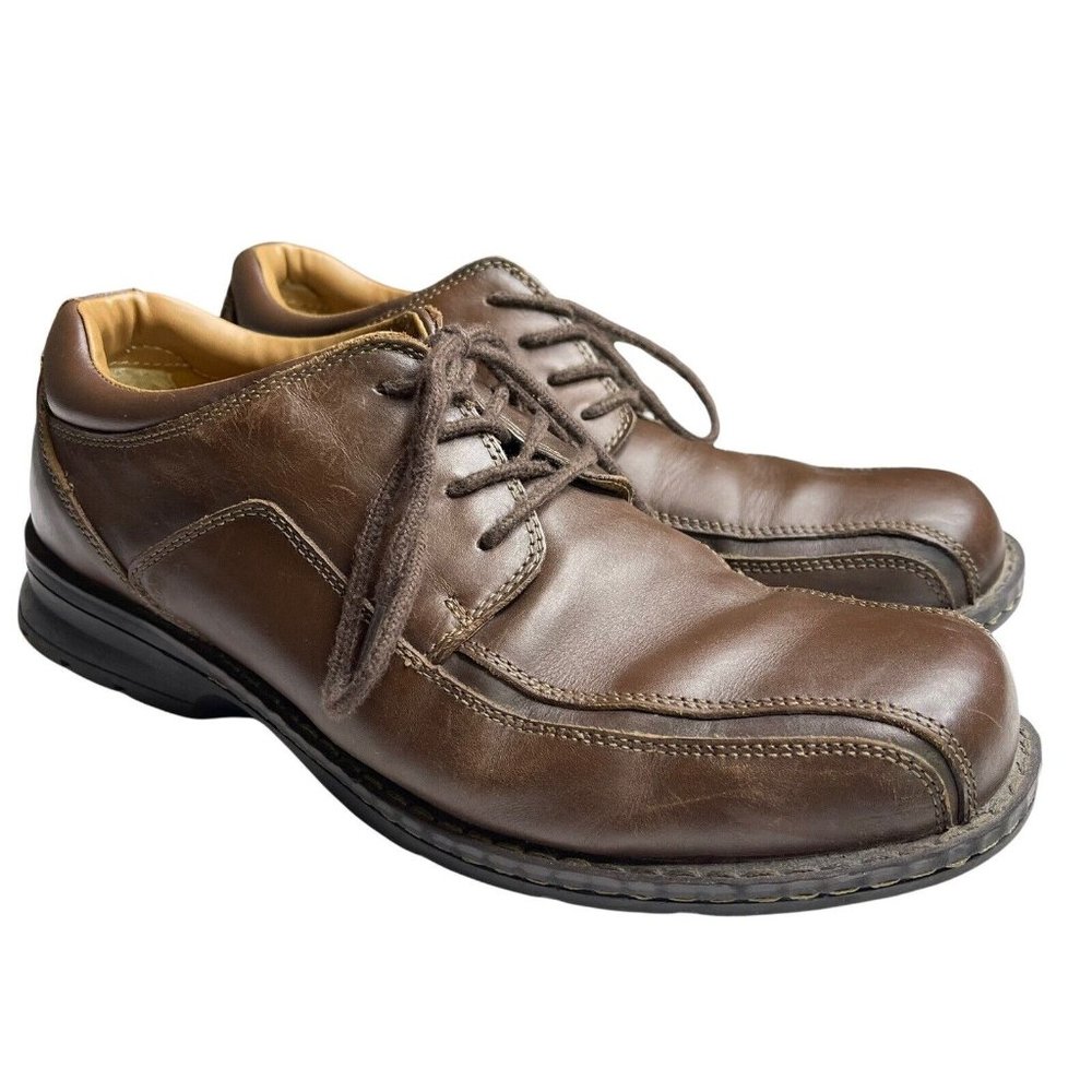 Jarman Men's Brown Leather Lace Up Oxfords Casual Comfort Everyday Shoes Size 12
